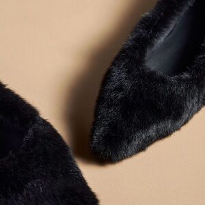 Jeffrey Campbell Faux Fur Flats in size 7M